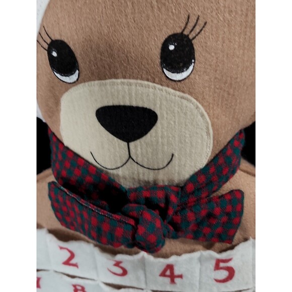 Teddy Bear in Santa Hat Advent Calendar Christmas Decoration Stuffed Felt - Picture 12 of 12
